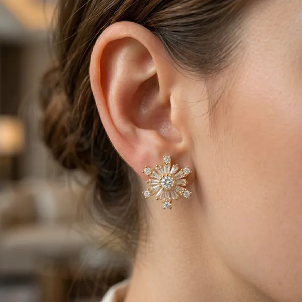 Gold_Snowflake_Crystal_Stud_Earrings_for_Women_|_Anti_Tarnish_Zircon_Stud_Earrings