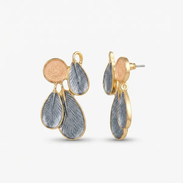 Bloom_Leaf_Anti_Tarnish_Statement_Drop_Earrings_for_Women_|_Gold_&_Grey_Floral_Earrings