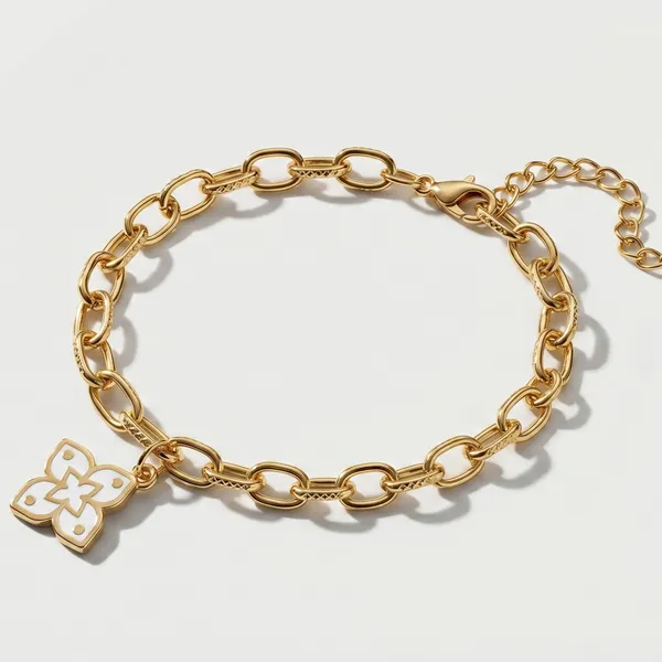 Gold_Floral_Charm_Bracelet_for_Women_|_Stainless_Steel_Adjustable_Chain_Bracelet