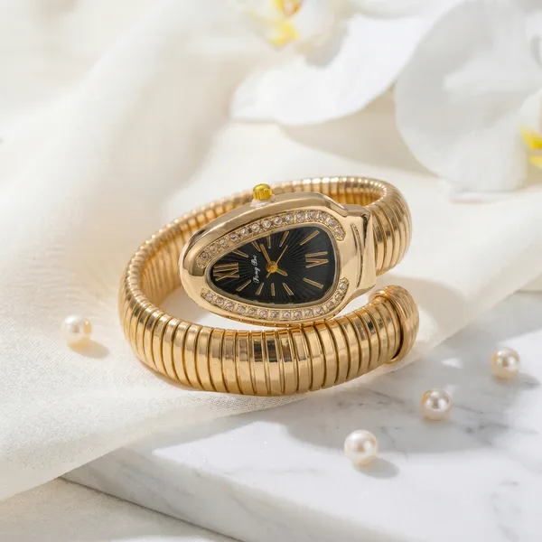 Gold_Plated_Snake_Wrap_Bracelet_Watch_for_Women_|_Luxury_Adjustable_Wrist_Watch