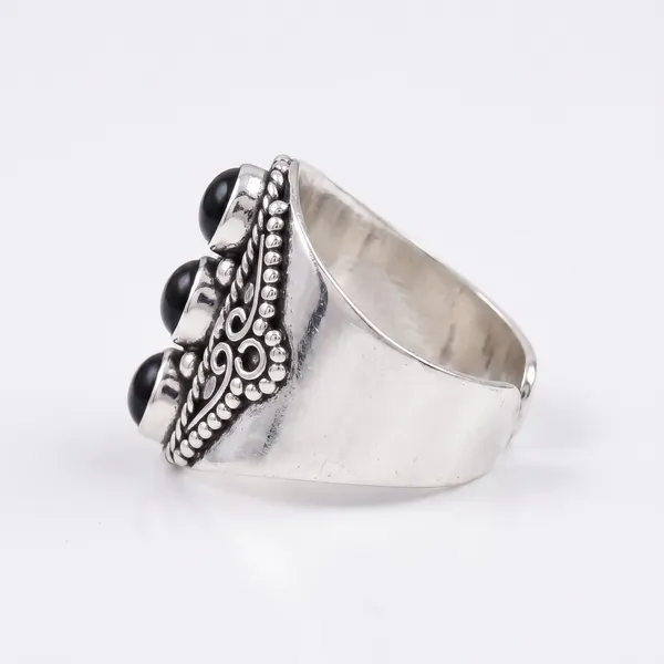 Silver_Triple_Black_Onyx_Ring_for_Women_|_Handmade_Statement_Ring