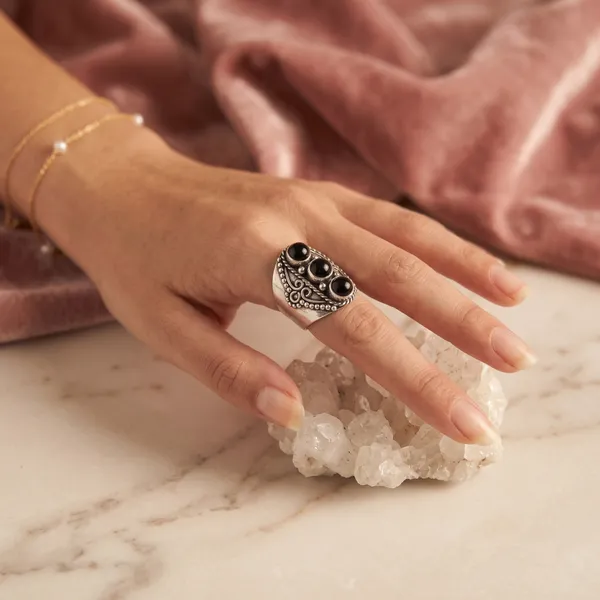 Silver_Triple_Black_Onyx_Ring_for_Women_|_Handmade_Statement_Ring