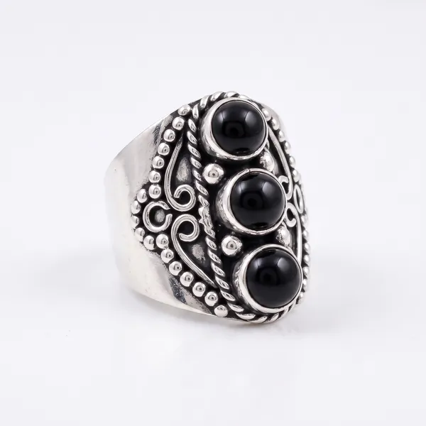 Silver_Triple_Black_Onyx_Ring_for_Women_|_Handmade_Statement_Ring