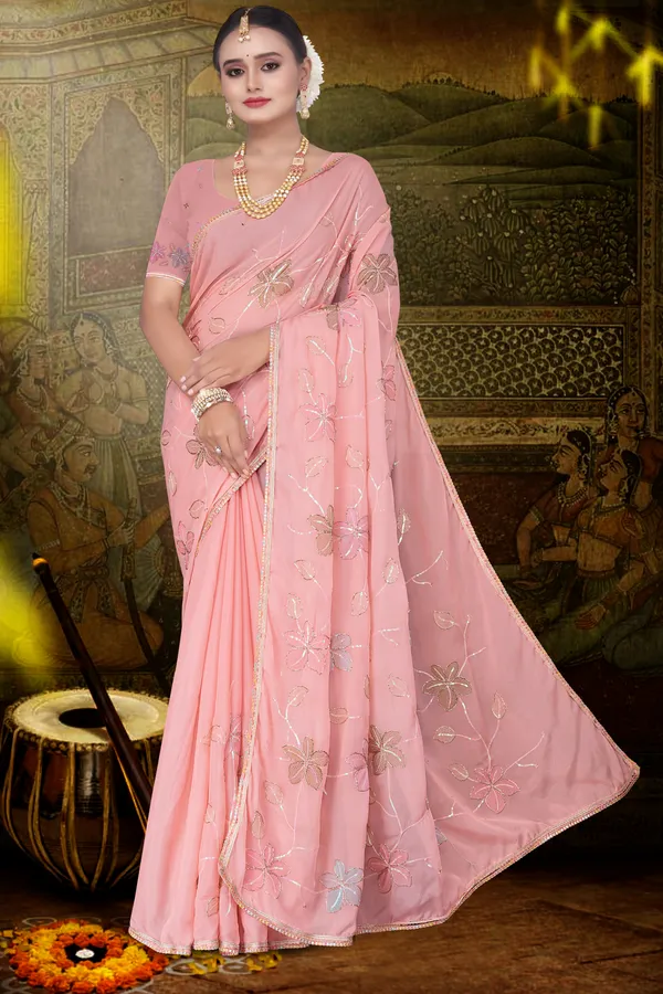 Women's_L.PECH_Floral_Embroidered_Saree_–_Festive_Wear_Star_Georgette_Saree_with_Matching_Blouse_Piece