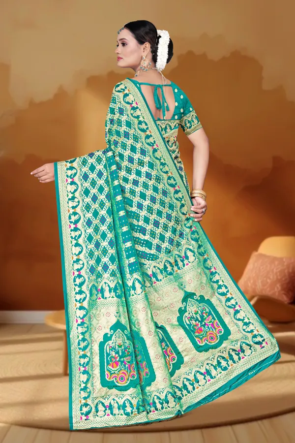 Women's_Banarasi_Art_Silk_Saree_–_Rama_Green_Festive_Wear_Saree_with_Rich_Golden_Zari_Border_and_Blouse_Piece