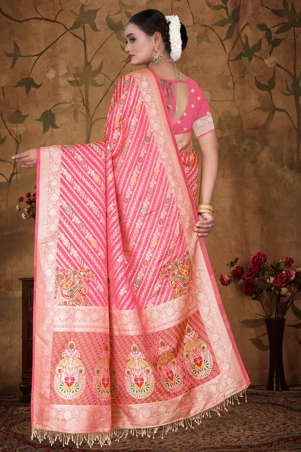 Women's_Banarasi_Art_Silk_Saree_–_Bridal_Red_Festive_Wear_Saree_with_Rich_Golden_Zari_Border_and_Blouse_Piece