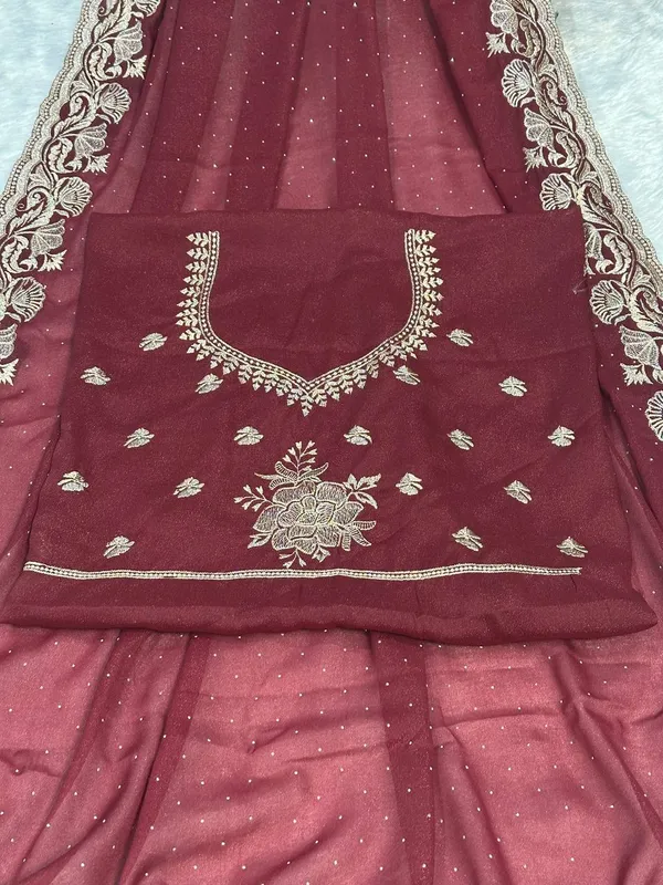 Maroon_Star_Star_Georgette_Saree_For_Women