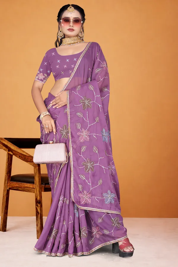 Women's_PURPLE_Floral_Embroidered_Saree_–_Festive_Wear_Star_Georgette_Saree_with_Matching_Blouse_Piece