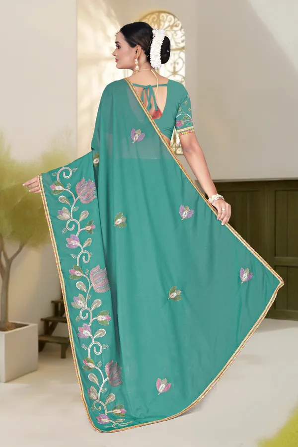 Women's_FIROZI_Floral_Embroidered_Saree_–_Festive_Wear_Star_Georgette_Saree_with_Matching_Blouse_Piece