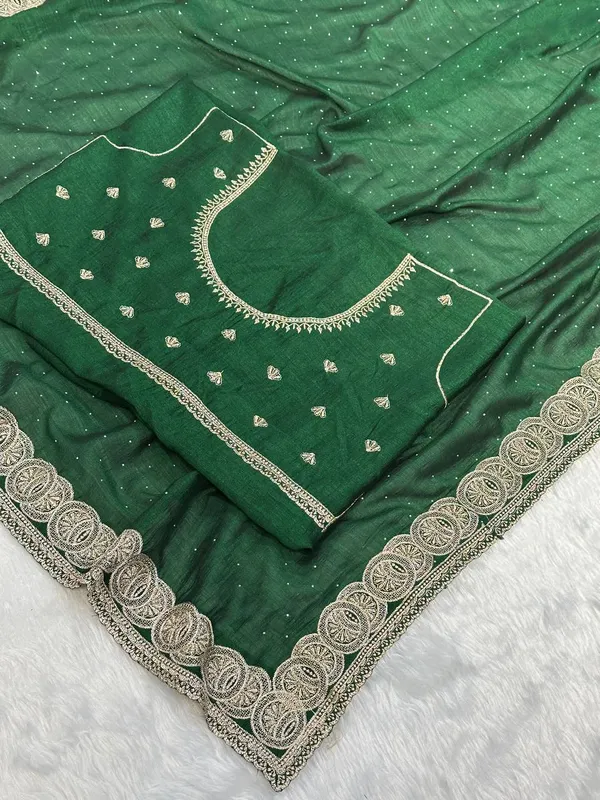 Green_Vichitra_Silk_Saree_For_Women