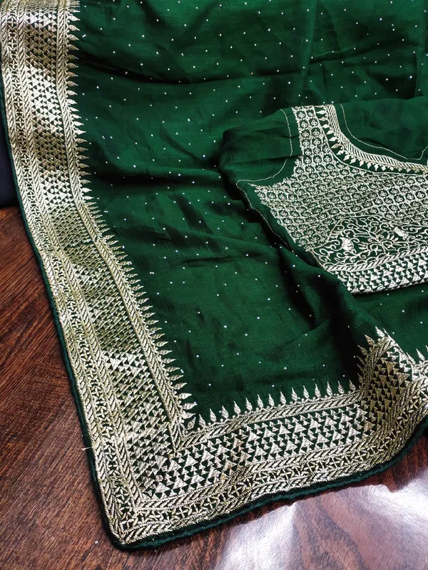 Green_Vichitra_Silk_Saree_For_Women