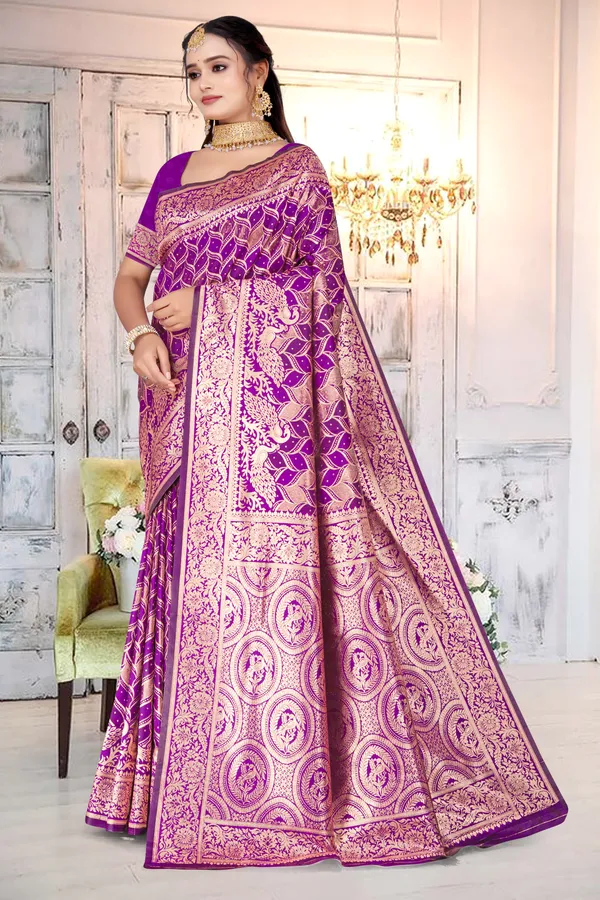 Women's_Banarasi_Art_Silk_Saree_–_Deep_wine_Festive_Wear_Saree_with_Heavy_Woven_Golden_Zari_Pallu_and_Blouse_Piece