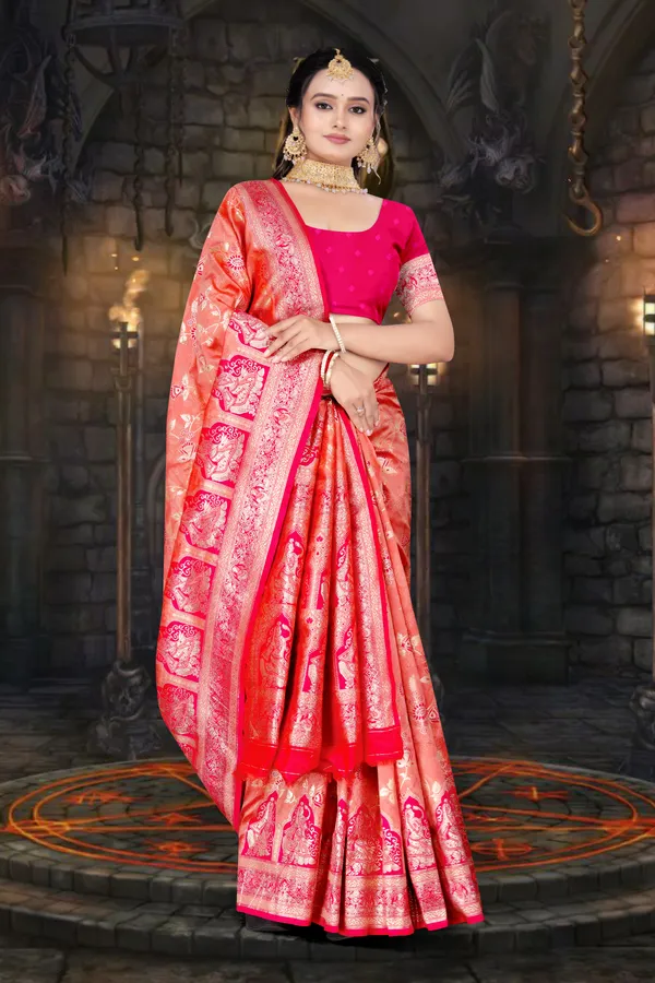 Women's_Banarasi_Art_Silk_Saree_–_light_pink_&_Hot_Pink_Festive_Wear_Saree_with_Heavy_Woven_Zari_Border_and_Blouse_Piece