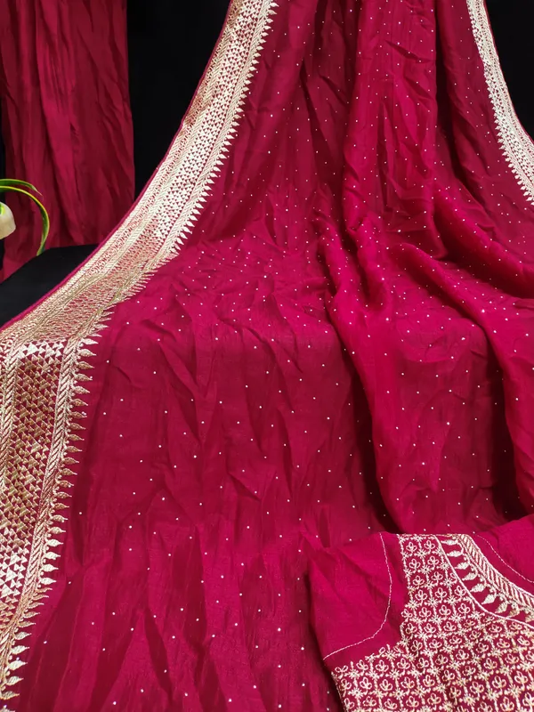 Pink_Vichitra_Silk_Saree_For_Women