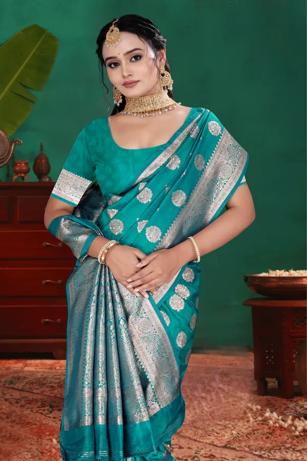 Women's_Banarasi_Art_Silk_Saree_–rama_green_Festive_Wear_Saree_with_Heavy_Woven_Golden_Zari_Border_and_Blouse_Piece