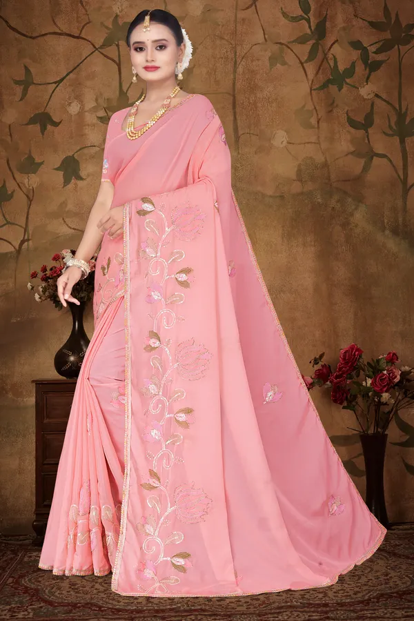 Women's_L.PECH_Floral_Embroidered_Saree_–_Festive_Wear_Star_Georgette_Saree_with_Matching_Blouse_Piece