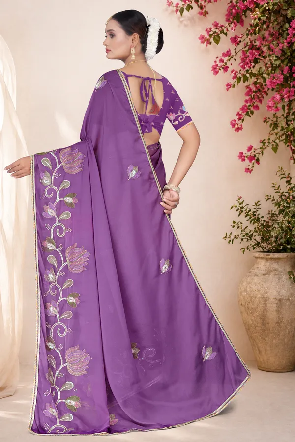 Women's_PURPLE_Floral_Embroidered_Saree_–_Festive_Wear_Star_Georgette_Saree_with_Matching_Blouse_Piece