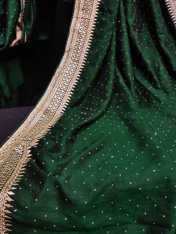 Green_Vichitra_Silk_Saree_For_Women