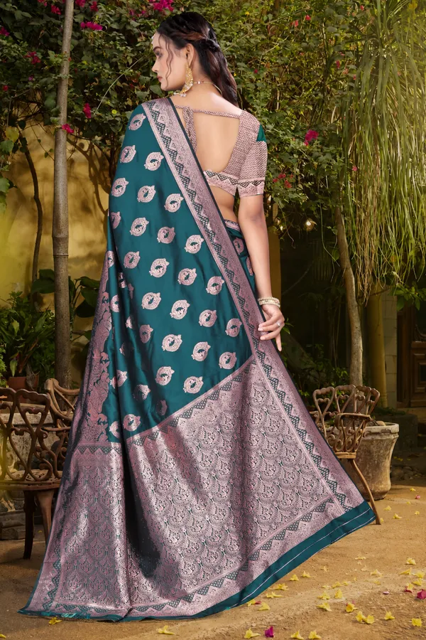 Women's_Banarasi_Art_Silk_Saree_–_peacock_blue_Festive_Wear_Saree_with_Heavy_Woven_Zari_Border_and_Blouse_Piece