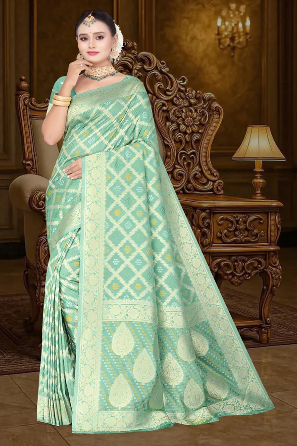 Women's_Banarasi_Art_Silk_Saree_–_Pastel_Mint_Green_Festive_Wear_Saree_with_Heavy_Woven_Golden_Zari_Border_and_Blouse_Piece