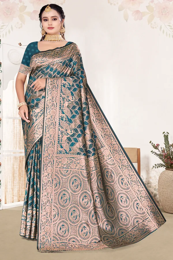 Women's_Banarasi_Art_Silk_Saree_–peacock_blue_Festive_Wear_Saree_with_Heavy_Woven_Golden_Zari_Pallu_and_Blouse_Piece
