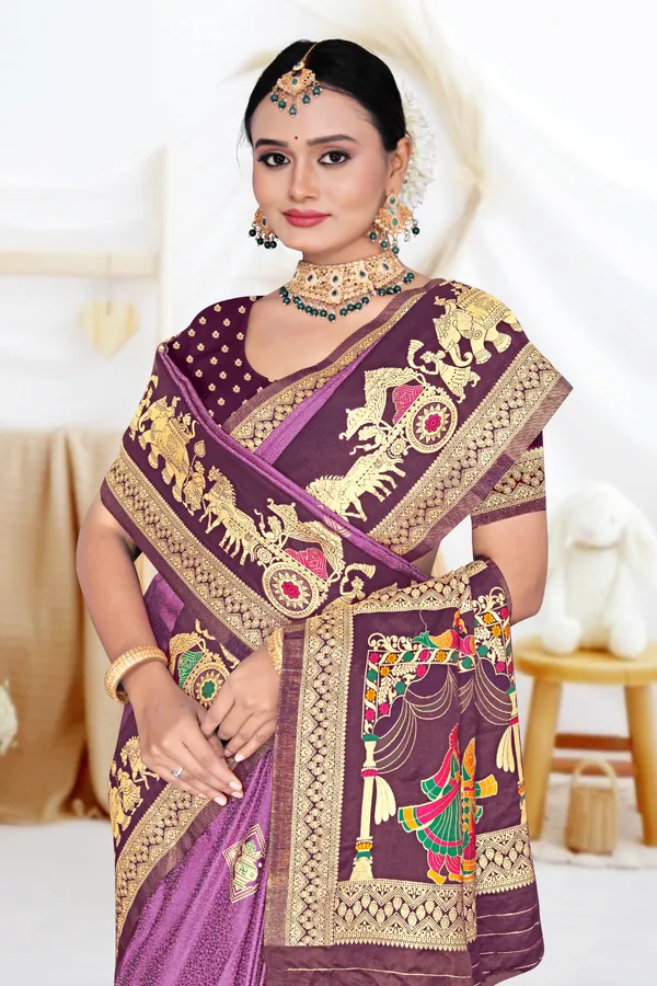 Women's_Banarasi_Art_Silk_Saree_–_Lavender_Purple_Festive_Wear_Saree_with_Heavy_Woven_Border_and_Blouse_Piece