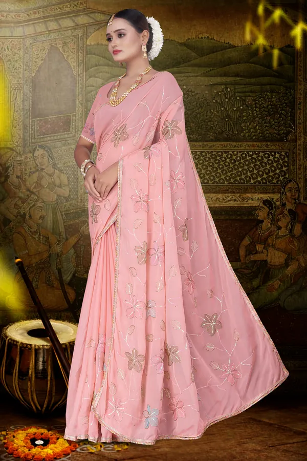 Women's_L.PECH_Floral_Embroidered_Saree_–_Festive_Wear_Star_Georgette_Saree_with_Matching_Blouse_Piece
