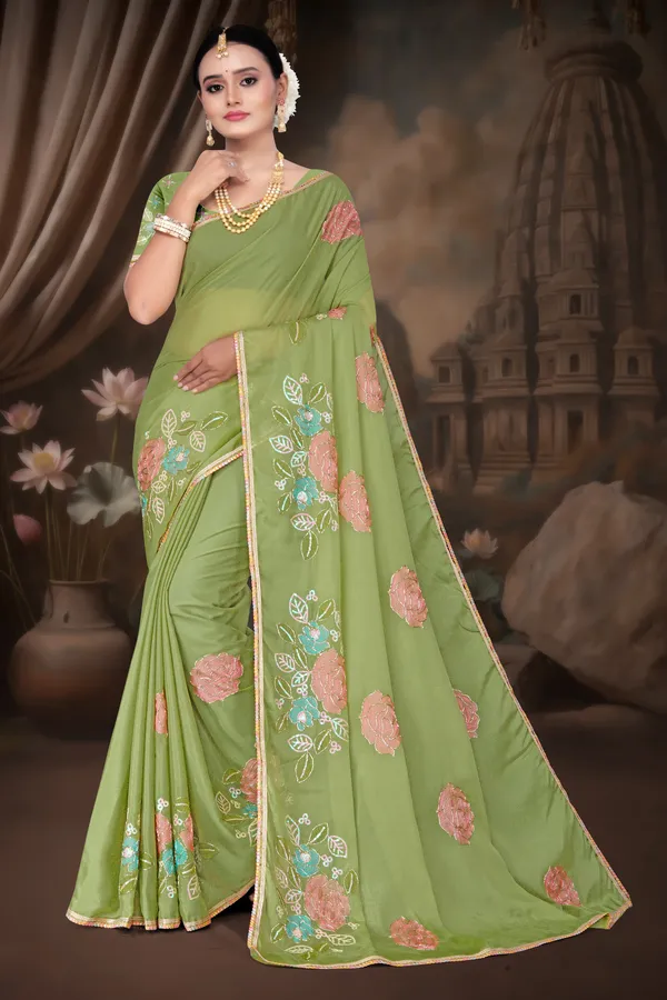 Women's_L.GREEN_Floral_Embroidered_Saree_–_Festive_Wear_Star_Georgette_Saree_with_Matching_Blouse_Piece