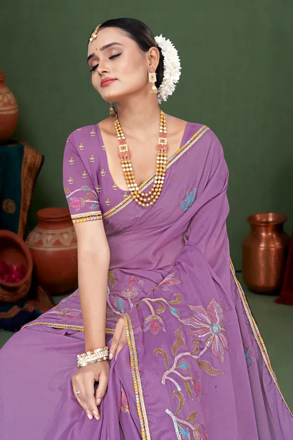 Women's_PURPLE_Floral_Embroidered_Saree_–_Festive_Wear_Star_Georgette_Saree_with_Matching_Blouse_Piece