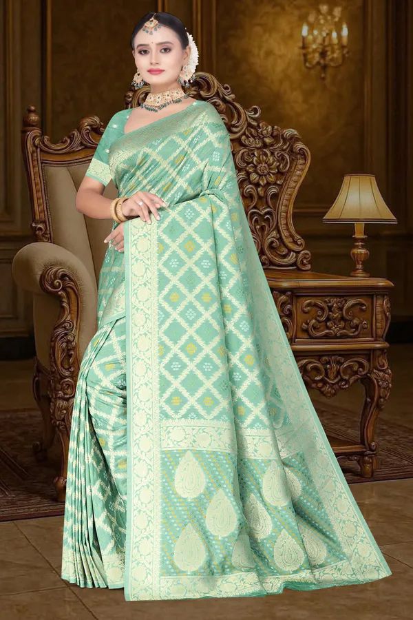 Women's_Banarasi_Art_Silk_Saree_–_Pastel_Mint_Green_Festive_Wear_Saree_with_Heavy_Woven_Golden_Zari_Border_and_Blouse_Piece