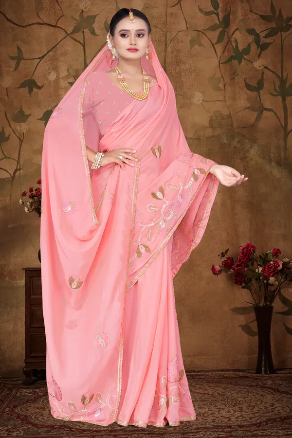 Women's_L.PECH_Floral_Embroidered_Saree_–_Festive_Wear_Star_Georgette_Saree_with_Matching_Blouse_Piece