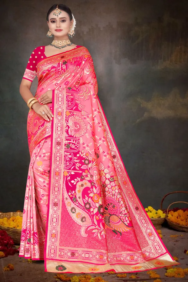 Women's_Banarasi_Art_Silk_Saree_–_Dual_Tone_Pink_Festive_Wear_Saree_with_Heavy_Zari_Border_and_Blouse_Piece