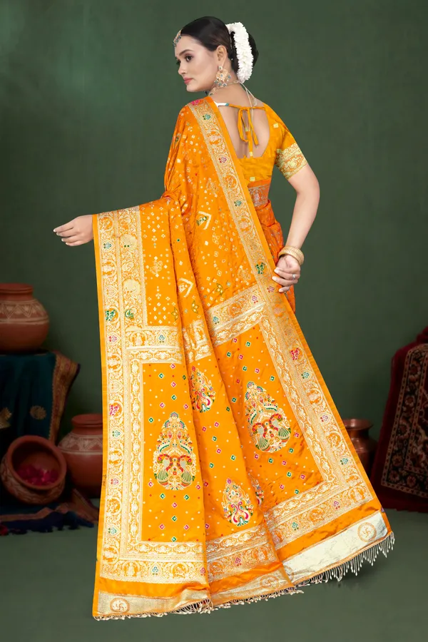 Women's_Banarasi_Silk_Saree_–_Bright_Yellow_Festive_Wear_Saree_with_Heavy_Woven_Golden_Zari_Border_and_Blouse_Piece