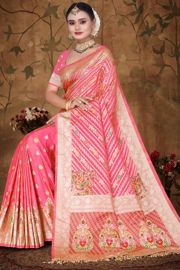 Women's_Banarasi_Art_Silk_Saree_–_Bridal_Red_Festive_Wear_Saree_with_Rich_Golden_Zari_Border_and_Blouse_Piece