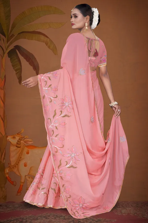 Women's_L.Peach_Floral_Embroidered_Saree_–_Festive_Wear_Star_Georgette_Saree_with_Matching_Blouse_Piece