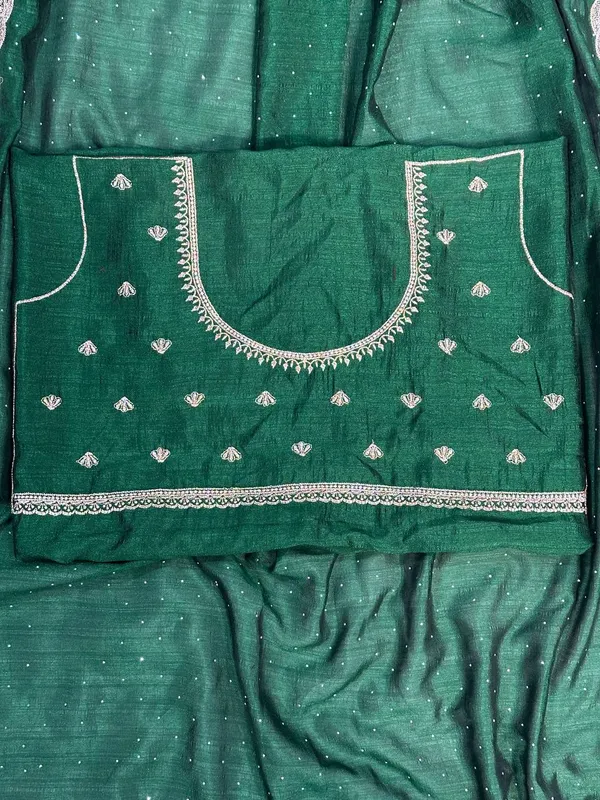 Green_Vichitra_Silk_Saree_For_Women