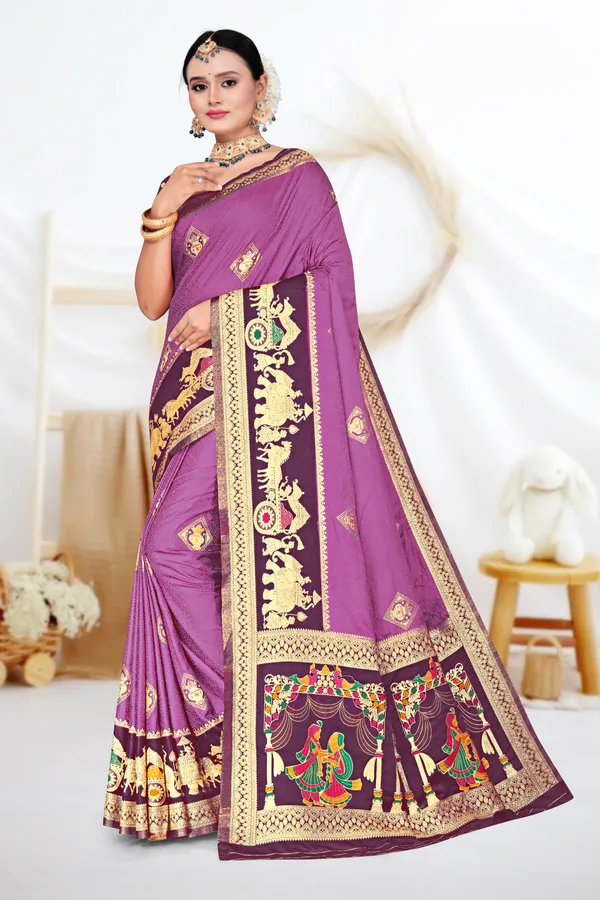 Women's_Banarasi_Art_Silk_Saree_–_Lavender_Purple_Festive_Wear_Saree_with_Heavy_Woven_Border_and_Blouse_Piece