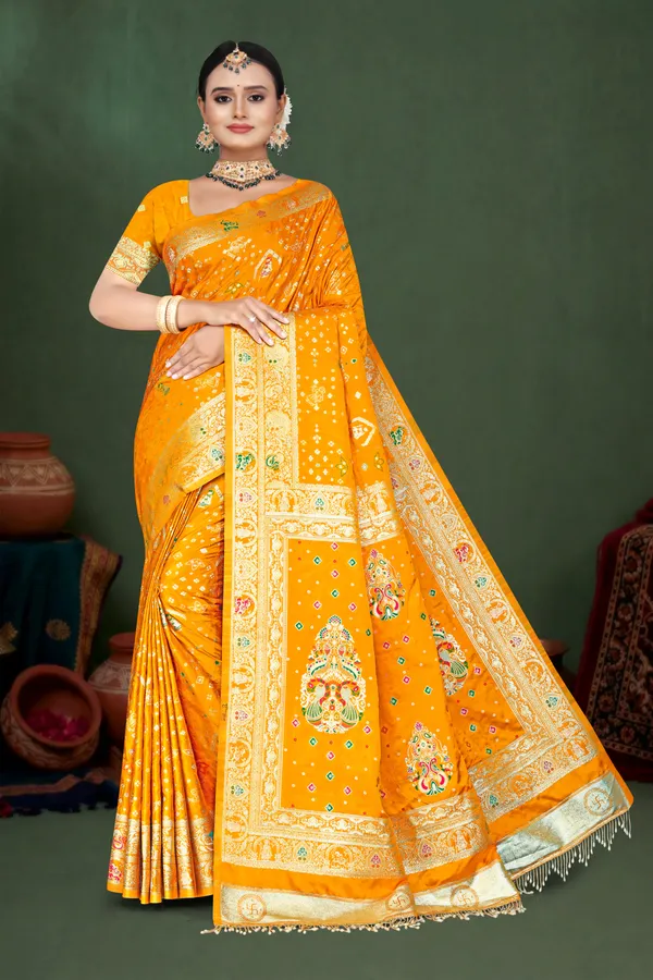 Women's_Banarasi_Silk_Saree_–_Bright_Yellow_Festive_Wear_Saree_with_Heavy_Woven_Golden_Zari_Border_and_Blouse_Piece