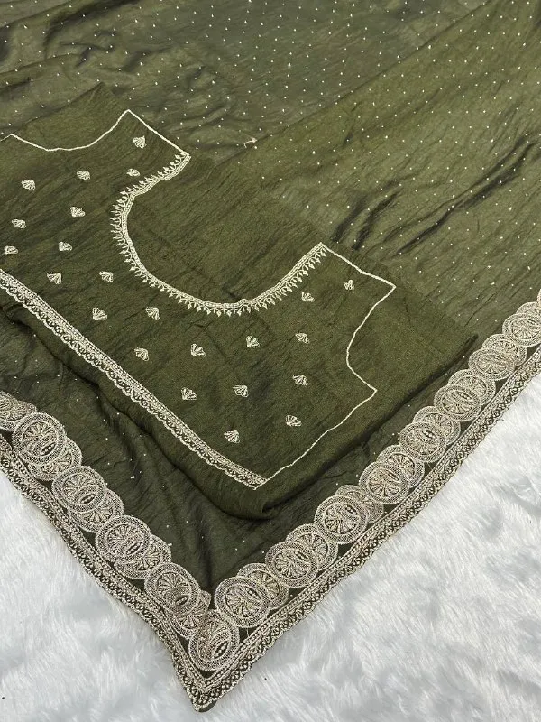 Mehndi_Vichitra_Silk_Saree_For_Women