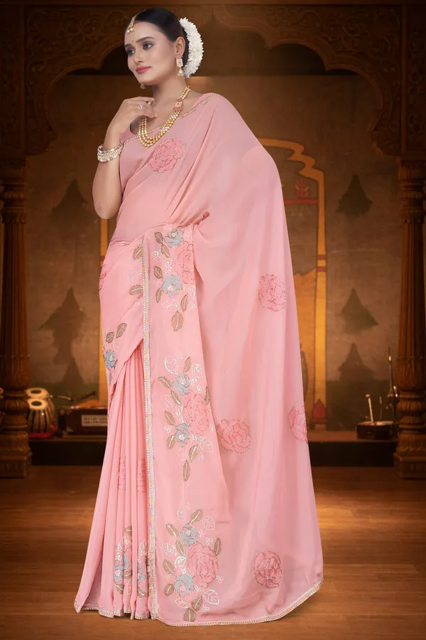 Women's_L.PECH_Floral_Embroidered_Saree_–_Festive_Wear_Star_Georgette_Saree_with_Matching_Blouse_Piece