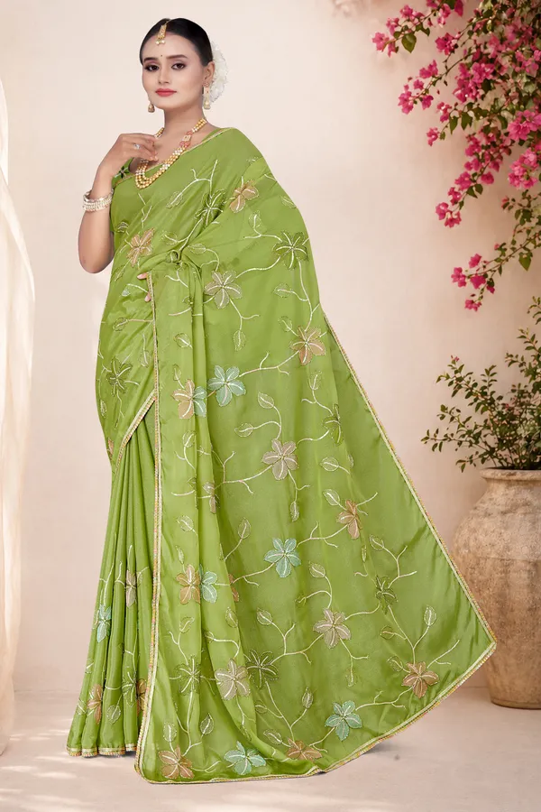 Women's_L.GREEN_Floral_Embroidered_Saree_–_Festive_Wear_Star_Georgette_Saree_with_Matching_Blouse_Piece