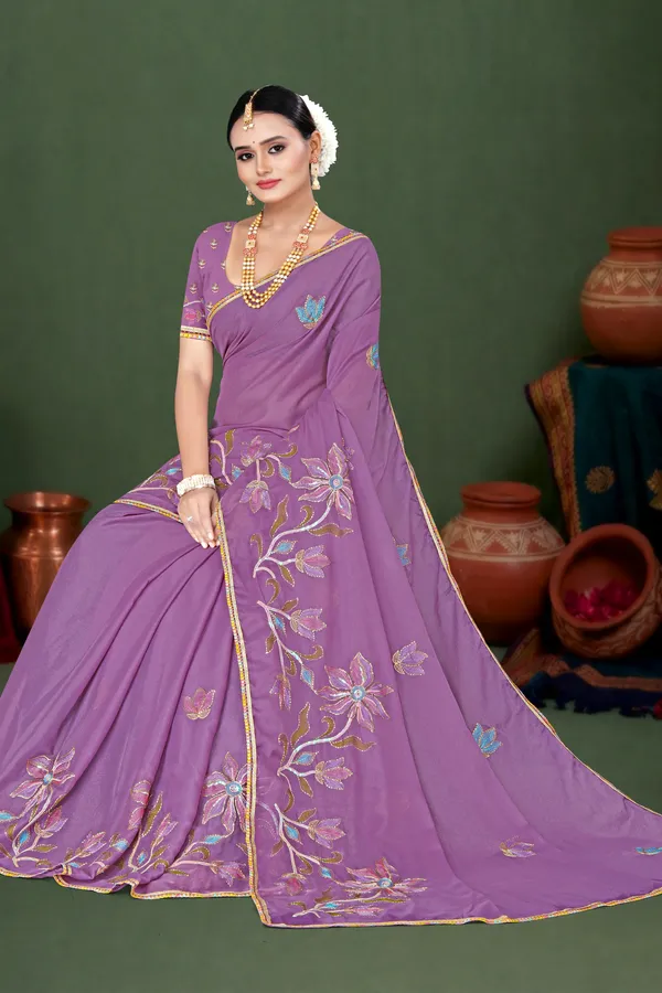 Women's_PURPLE_Floral_Embroidered_Saree_–_Festive_Wear_Star_Georgette_Saree_with_Matching_Blouse_Piece