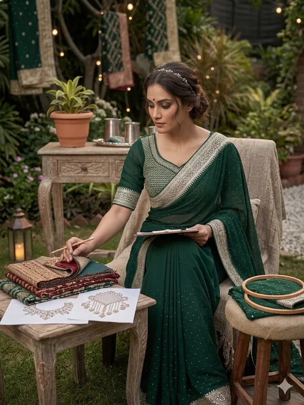 Green_Vichitra_Silk_Saree_For_Women