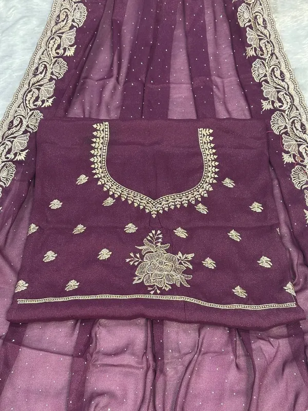 Wine_Star_Star_Georgette_Saree_For_Women