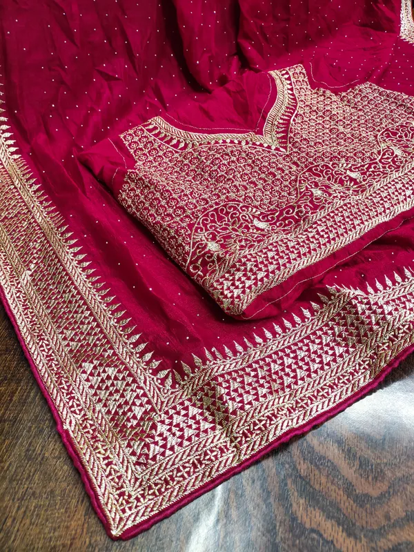 Pink_Vichitra_Silk_Saree_For_Women