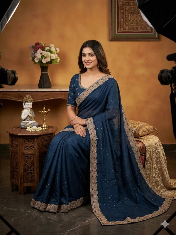 Blue_Vichitra_Silk_Saree_For_Women