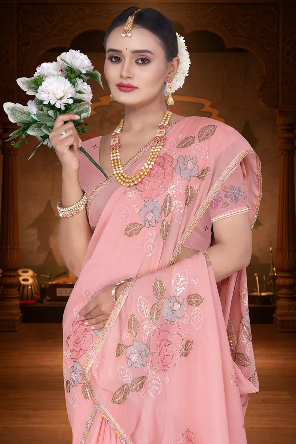 Women's_L.PECH_Floral_Embroidered_Saree_–_Festive_Wear_Star_Georgette_Saree_with_Matching_Blouse_Piece
