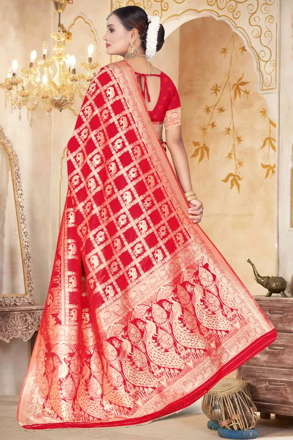 Women's_Banarasi_Art_Silk_Saree_–_Crimson_Red_Wedding_&_Festive_Saree_with_Heavy_Woven_Golden_Zari_Border_and_Blouse_Piece