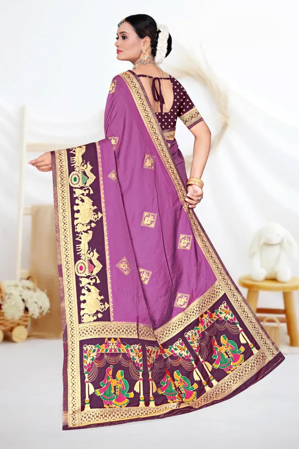 Women's_Banarasi_Art_Silk_Saree_–_Lavender_Purple_Festive_Wear_Saree_with_Heavy_Woven_Border_and_Blouse_Piece