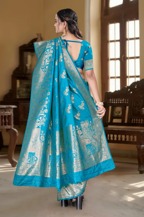 Women's_Banarasi_Art_Silk_Saree_–_firozi_Festive_Wear_Saree_with_Heavy_Woven_Golden_Zari_Pallu_and_Blouse_Piece